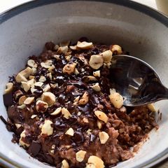 Roasted Hazelnut & Dark Chocolate Porridge A picture of Roasted Hazelnut & Dark Chocolate Porridge.