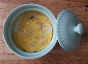 Hình của món Chả trứng tôm đất thịt nạc dăm cho bé ăn dặm.