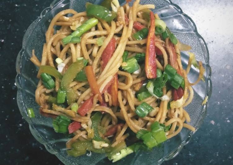 Step-by-Step Guide to Prepare Perfect VEG. SCHEZWAN HAKKA NOODLES :