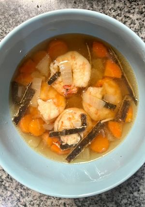 Foto resep Sup Udang Rumput Laut (versi MPASI/anak2)