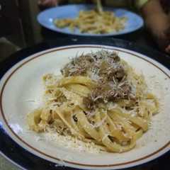 Fetucini saus bolognese (saus homemade) রেসিপির প্রধান ছবি