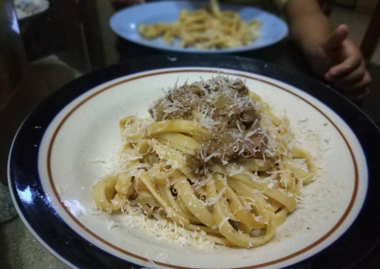 Resep masakan Fetucini saus bolognese (saus homemade) | Cara Masak Fetucini saus bolognese (saus homemade) Yang Sedap