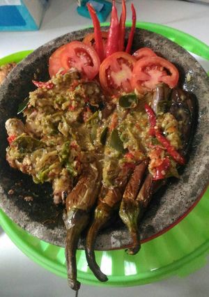 Foto resep Cobek terong unggu+ayam