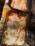 Milanés de pollo con queso parmesano y mozzarella