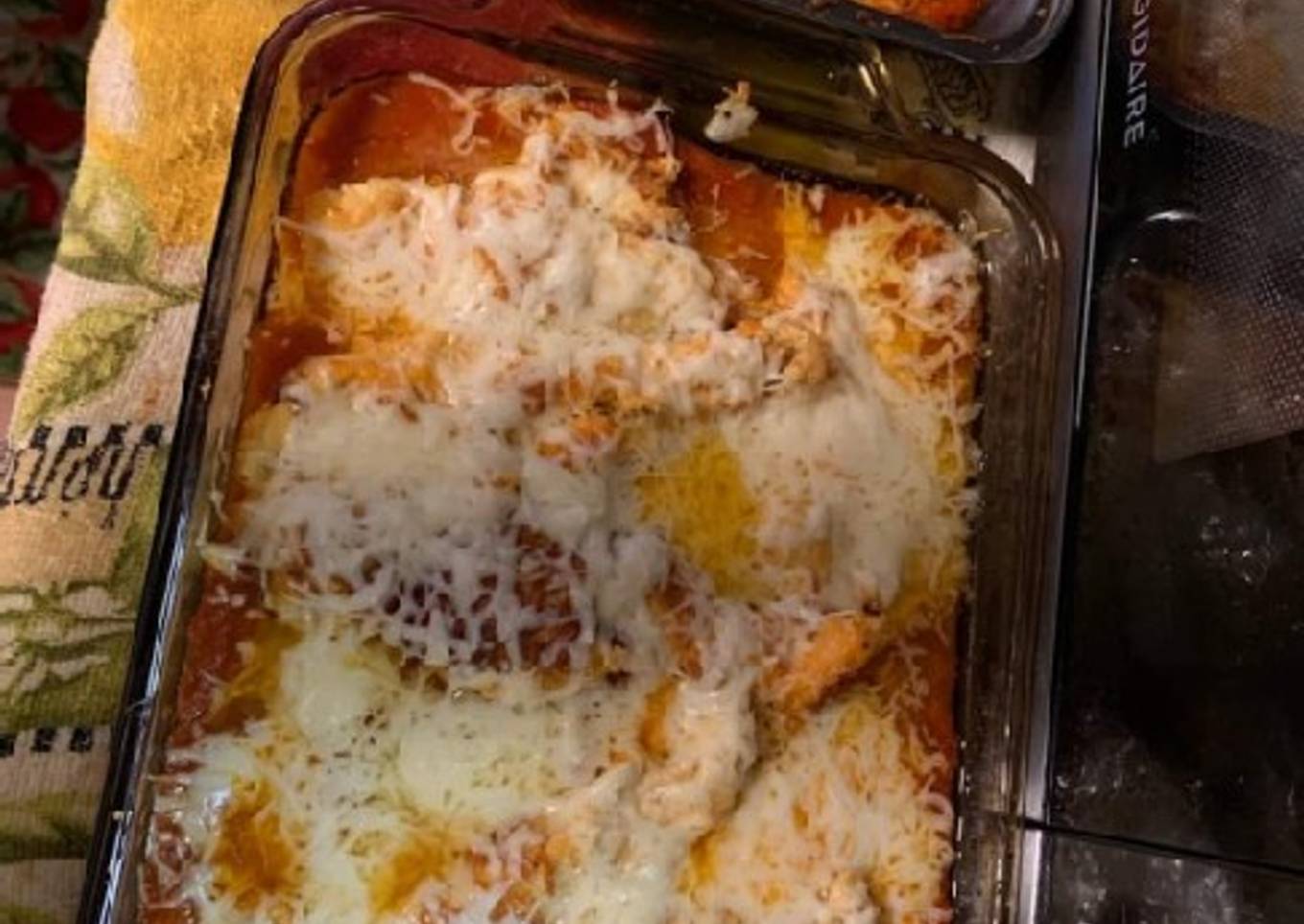 Milanés de pollo con queso parmesano y mozarella