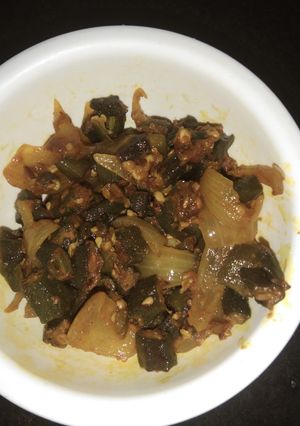 A picture of Masala bhindi.