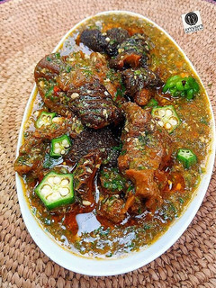 Miyar danyen kubewa/okro soup ainihin hoton girkin