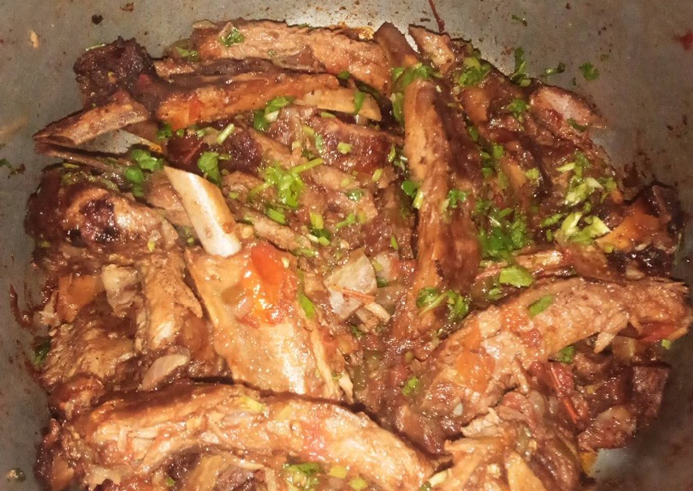 Wet fry pork😋
