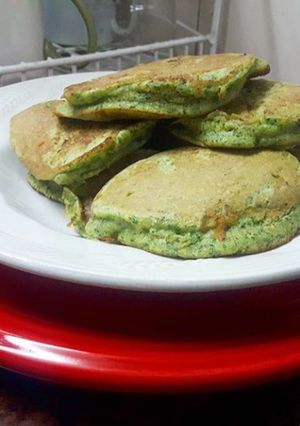 Una foto de Marcianitos saludables (pancakes verdes)🛸