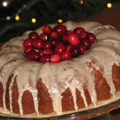 A picture of Apple,cranberry,Bundt Cake(Egg free).