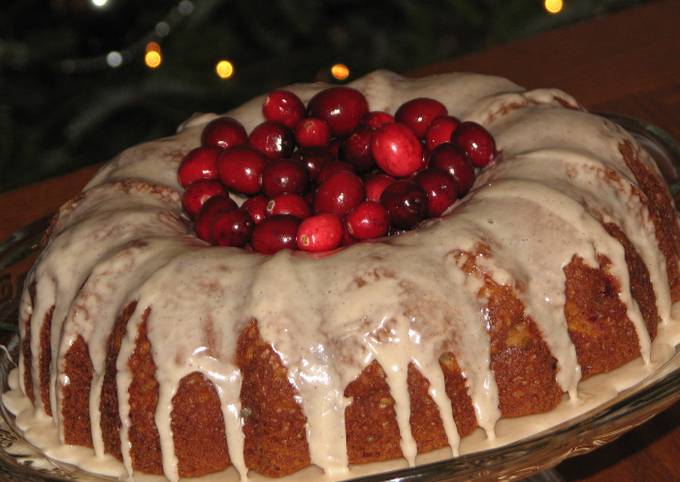 Apple,cranberry,Bundt Cake(Egg free)