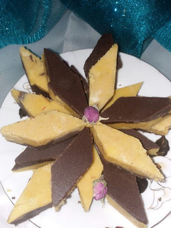 عکسی از دستور حلوا دورنگ