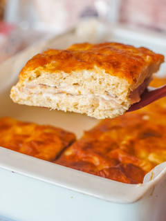 Una foto de Pastel de jamón y queso