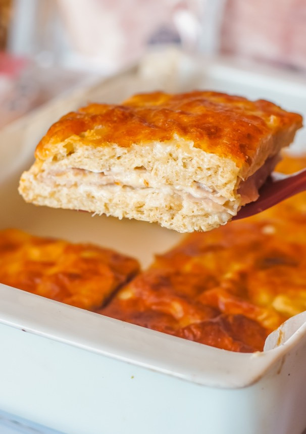 Una foto de Pastel de jamón y queso