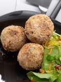 Croquetas de Batata champiñones y bacon