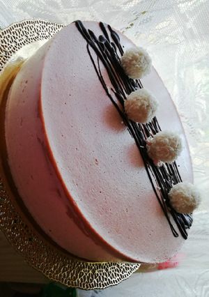 Cukor-laktóz-gluténmentes eper mousse torta recept fotója