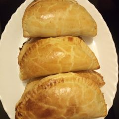 A picture of Cheesy pilchard and potato pie.