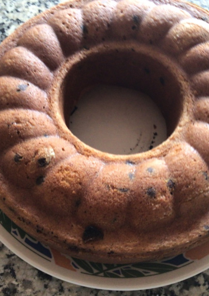 Una foto de Bizcocho de bananas y gotas de chocolate