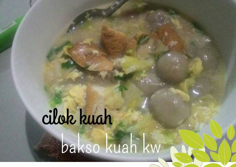 Resep Cilok kuah aka bakso kw 😜 Lezat