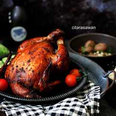 A picture of Ayam Asap Teh Hijau.