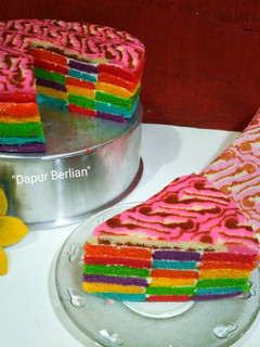 Foto resep Rainbow checkerboard cake