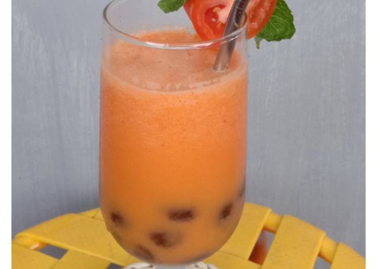 Resep Carrots Smoothie with Boba Anti Gagal