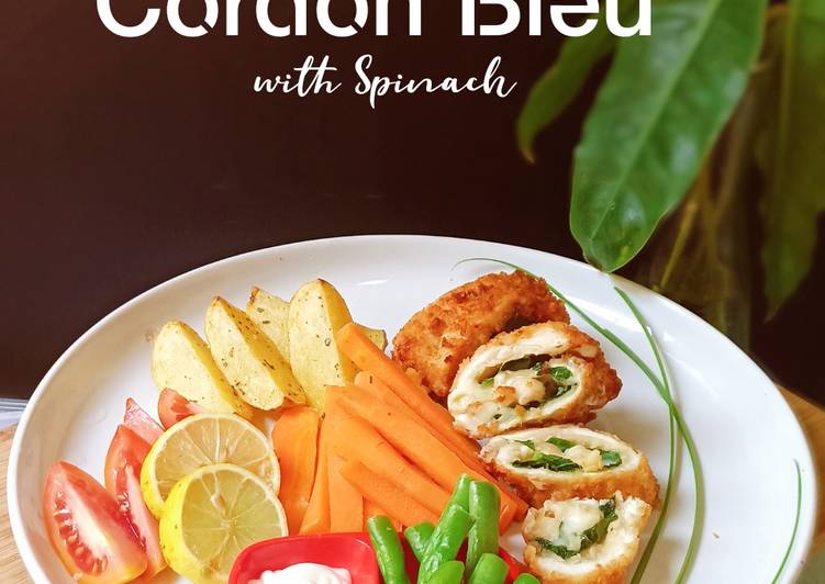 Langkah Mudah untuk Menyiapkan Chicken Cordon Bleu with Spinach yang Enak