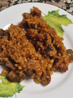 Una foto de Arroz meloso de solomillo al Pedro Ximenez