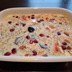 A picture of Mixed Fruit Custard with Sabudana and Chia Seeds.