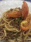 Espagueti con Carne &Tomate Confitado #lacocinadegiri #espagueti #tomate
