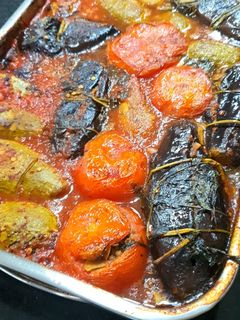 صورة لوصفة محاشي خضار على الطريقة التركية (قارنه يارغ)