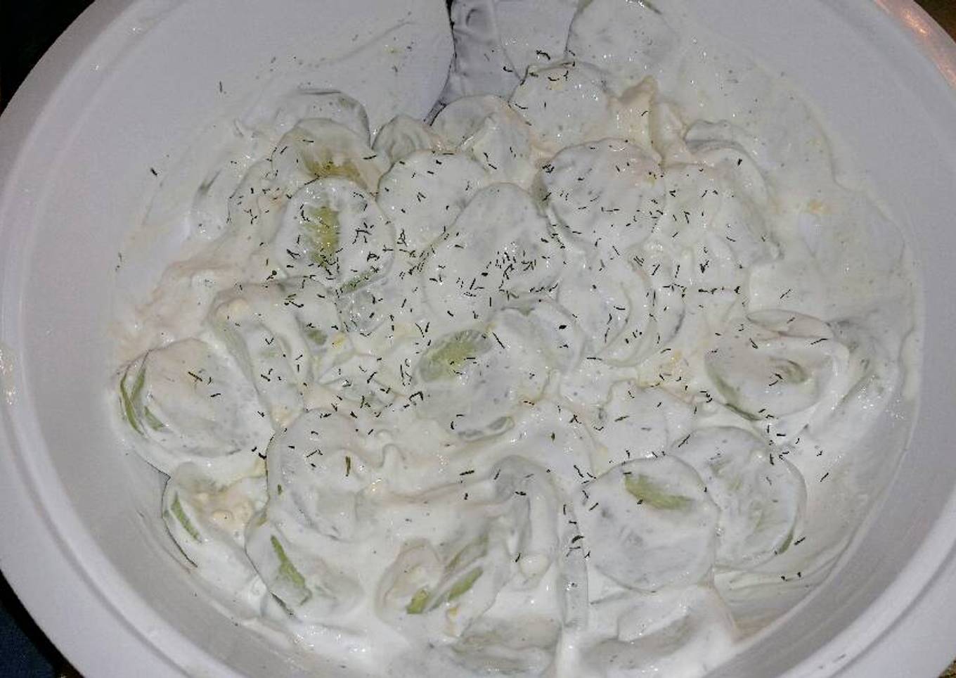 Recipe of Homemade Creamy Cucumber Salad