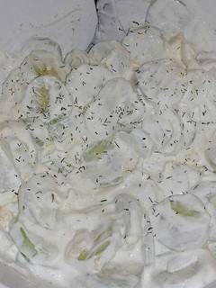 A picture of Creamy Cucumber Salad.