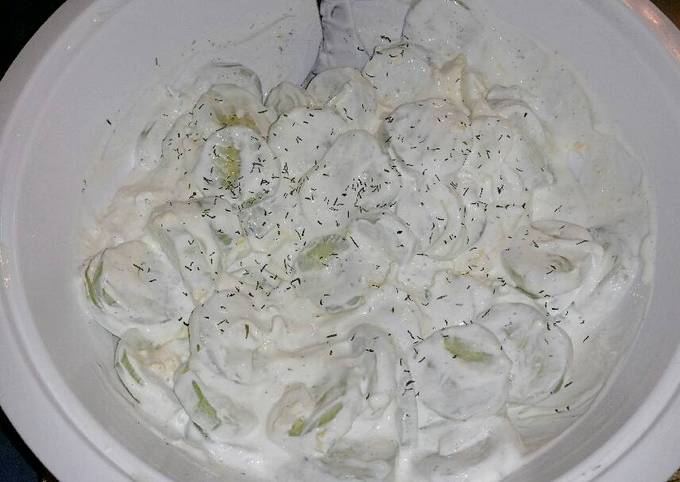 Recipe of Perfect Creamy Cucumber Salad