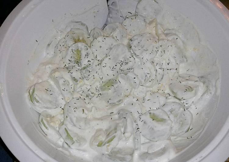 Easiest Way to Prepare Quick Creamy Cucumber Salad