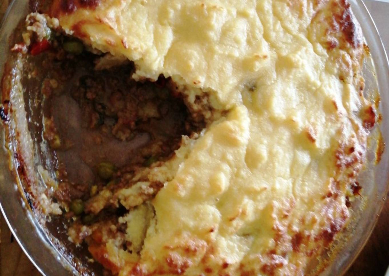 Pastel de picadillo y papas