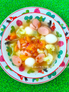 Foto resep Sup Sosis Telur Puyuh
