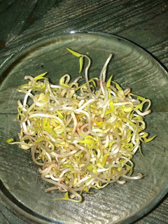 Una foto de Brotes de soja (dientes de dragón) caseros