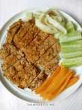 Chicken katsu oat low carb 582 kcal #menudiet