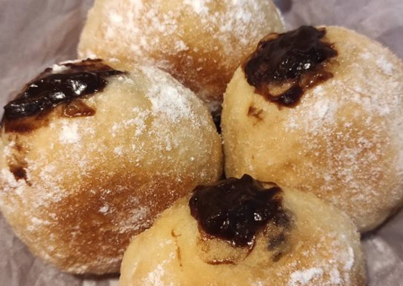 Bomboloni Dari Nasi Tanpa Ulen (Lembut dengan Teknik Autolysis)