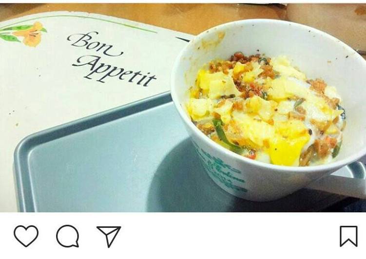 Baked rice with beef mozzarella