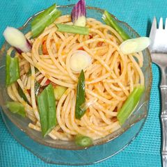 Spaghetti With Indo - Chinese Twist A picture of Spaghetti With Indo - Chinese Twist.