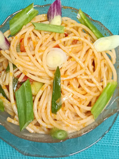 A picture of Spaghetti With Indo - Chinese Twist.