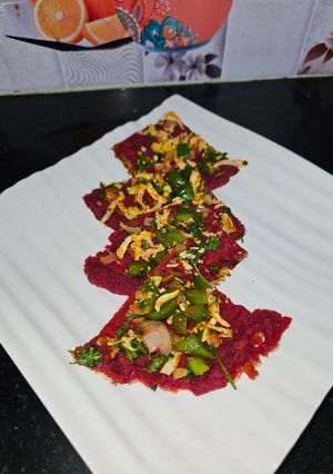 A picture of Healthy beetroot chilla(weight loss dish).