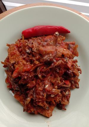 Foto resep Ikan teri tempe sambel