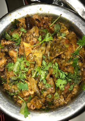 A picture of Papad sabji.