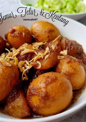 Foto resep Semur Telur dan Kentang (Simple, Enak!)-Recook Bunda Diah didi