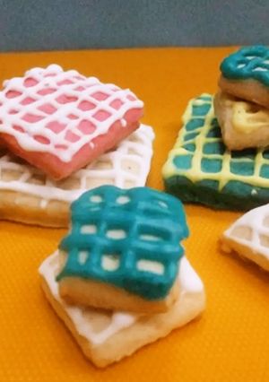 Foto principal de Galletas geométricas con glaseado real cremoso
