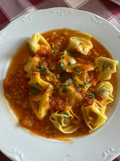 Una foto de Pasta fresca alla puttanesca (Thermomix)