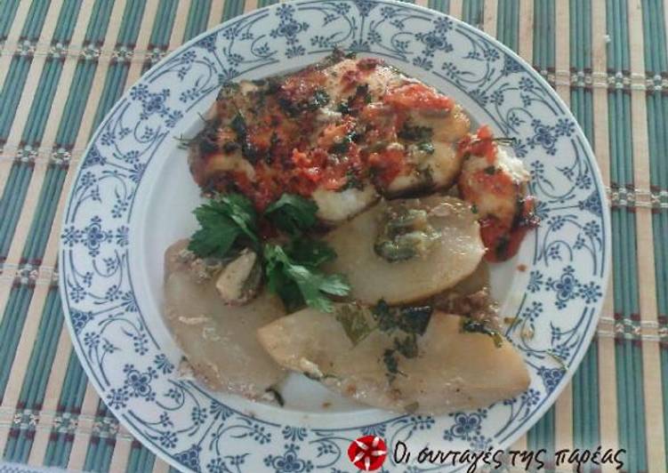 Simple Way to Prepare Homemade Tope shark in the oven with tomatoes and caper